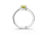 White gold Fancy Yellow Emerald  Halo Diamond Ring with Round Cluster Setting, Solitaire Band, and Four-Prong Setting_52
