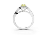 White gold Fancy Yellow Emerald  Halo Split Shank Pave Diamond Ring with Four-Prong Setting_63
