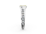 White gold Fancy Yellow Emerald  Solitaire Bezel-Set Diamond Ring with Channel-Set Band_39