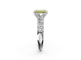 White gold Fancy Yellow Emerald  Solitaire Chevron Pave Diamond Engagement Ring with Six-Prong Setting_5