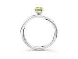 White gold Fancy Yellow Emerald  Solitaire Diamond Ring with Four-Prong Setting on a Plain Band_35