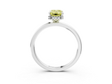 White gold Fancy Yellow Emerald  Solitaire Engagement Ring with Cathedral Band and Four-Prong Setting_21