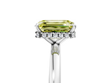 White gold Fancy Yellow Emerald  Solitaire Engagement Ring with Cathedral Band and Four-Prong Setting_24