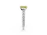 White gold Fancy Yellow Emerald  Solitaire Floral Milgrain Engagement Ring_33