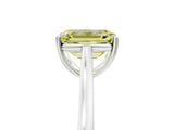 White gold Fancy Yellow Emerald  Solitaire Heart Prong Engagement Ring with Tapered Band_60