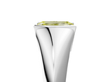 White gold Fancy Yellow Emerald  Solitaire Tension Set Diamond Ring_25