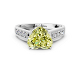 White gold Fancy Yellow Heart  Brilliant Channel-Set Solitaire Ring with Four-Prong Setting_20