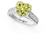 White gold Fancy Yellow Heart  Brilliant Channel-Set Solitaire Ring with Four-Prong Setting_21