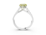 White gold Fancy Yellow Heart  Brilliant Channel-Set Solitaire Ring with Four-Prong Setting_23