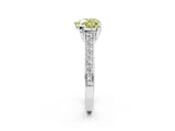 White gold Fancy Yellow Heart  Brilliant Cut Diamond Engagement Ring with Pavé Band and Four-Prong Setting_51