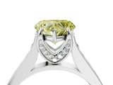 White gold Fancy Yellow Heart  Brilliant Cut Diamond Engagement Ring with Pavé Band and Four-Prong Setting_52