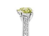 White gold Fancy Yellow Heart  Brilliant Cut Diamond Engagement Ring with Pavé Band and Four-Prong Setting_53