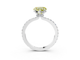 White gold Fancy Yellow Heart  Brilliant Pavé Band Solitaire with Four-Prong Setting_61