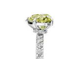 White gold Fancy Yellow Heart  Brilliant Pavé Band Solitaire with Four-Prong Setting_63
