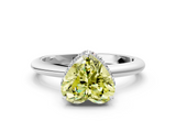White gold Fancy Yellow Heart  Brilliant Solitaire Engagement Ring with Six-Prong Setting and Classic Band_20