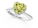 White gold Fancy Yellow Heart  Brilliant Solitaire Engagement Ring with Six-Prong Setting and Classic Band_21
