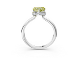 White gold Fancy Yellow Heart  Brilliant Solitaire Engagement Ring with Six-Prong Setting and Classic Band_23