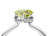 White gold Fancy Yellow Heart  Brilliant Solitaire Engagement Ring with Six-Prong Setting and Classic Band_24