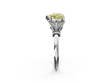White gold Fancy Yellow Heart  Brilliant Solitaire with Pave Band and Four-Prong Setting_22