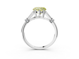 White gold Fancy Yellow Heart  Brilliant Solitaire with Pave Band and Four-Prong Setting_23