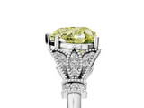 White gold Fancy Yellow Heart  Brilliant Solitaire with Pave Band and Four-Prong Setting_25