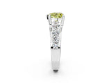 White gold Fancy Yellow Heart  Brilliant Solitaire with Side Stones on a Pave Band and Four-Prong Setting_32