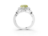 White gold Fancy Yellow Heart Cut Brilliant Milgrain Pave Heart Band Solitaire Ring_15