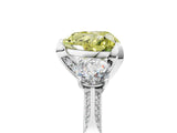 White gold Fancy Yellow Heart Cut Brilliant Three-Stone Diamond Ring with Pavé Band and Four-Prong Setting_20