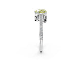 White gold Fancy Yellow Heart  Cut Cathedral Pave Diamond Engagement Ring with Six-Prong Setting_34