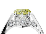 White gold Fancy Yellow Heart  Cut Cathedral Pave Diamond Engagement Ring with Six-Prong Setting_36