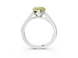 White gold Fancy Yellow Heart  Cut Channel Set Solitaire Engagement Ring with Four-Prong Setting_245
