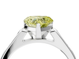 White gold Fancy Yellow Heart  Cut Channel Set Solitaire Engagement Ring with Four-Prong Setting_246
