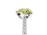 White gold Fancy Yellow Heart  Cut Channel Set Solitaire Engagement Ring with Four-Prong Setting_247