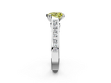 White gold Fancy Yellow Heart  Cut Channel Set Solitaire Engagement Ring with Prong Setting_22