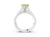 White gold Fancy Yellow Heart  Cut Channel Set Solitaire Engagement Ring with Prong Setting_23