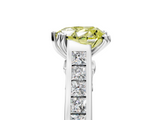 White gold Fancy Yellow Heart  Cut Channel Set Solitaire Engagement Ring with Prong Setting_25