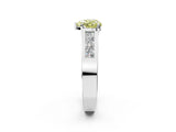 White gold Fancy Yellow Heart Cut Cut Channel Set Solitaire Ring with Four-Prong Setting_14