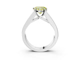 White gold Fancy Yellow Heart Cut Cut Channel Set Solitaire Ring with Four-Prong Setting_15
