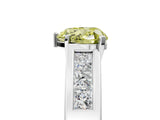 White gold Fancy Yellow Heart Cut Cut Channel Set Solitaire Ring with Four-Prong Setting_17