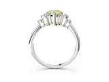 White gold Fancy Yellow Heart Cut Cut Diamond Cluster Ring with Solitaire Band and Four-Prong Setting_39
