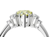 White gold Fancy Yellow Heart Cut Cut Diamond Cluster Ring with Solitaire Band and Four-Prong Setting_40