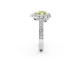 White gold Fancy Yellow Heart Cut Cut Halo Diamond Pavé Engagement Ring with Milgrain Detailing_14