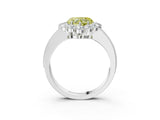 White gold Fancy Yellow Heart Cut Cut Halo Diamond Pavé Engagement Ring with Milgrain Detailing_15