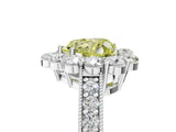 White gold Fancy Yellow Heart Cut Cut Halo Diamond Pavé Engagement Ring with Milgrain Detailing_17