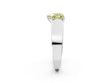 White gold Fancy Yellow Heart Cut Diamond Channel Set Solitaire Ring with Four-Prong Setting_31