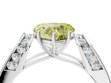 White gold Fancy Yellow Heart Cut Diamond Channel Set Solitaire Ring with Four-Prong Setting_31