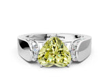 White gold Fancy Yellow Heart Cut Diamond Channel Set Solitaire Ring with Four-Prong Setting_38