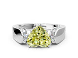 White gold Fancy Yellow Heart Cut Diamond Channel Set Solitaire Ring with Four-Prong Setting_38