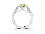 White gold Fancy Yellow Heart Cut Diamond Channel Set Solitaire Ring with Four-Prong Setting_41