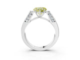 White gold Fancy Yellow Heart Cut Diamond Channel Set Solitaire Ring with Four-Prong Setting_41